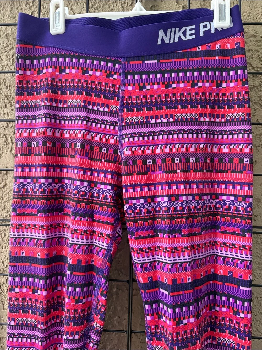 Nike Pro Pink & Purple Patterned Leggings